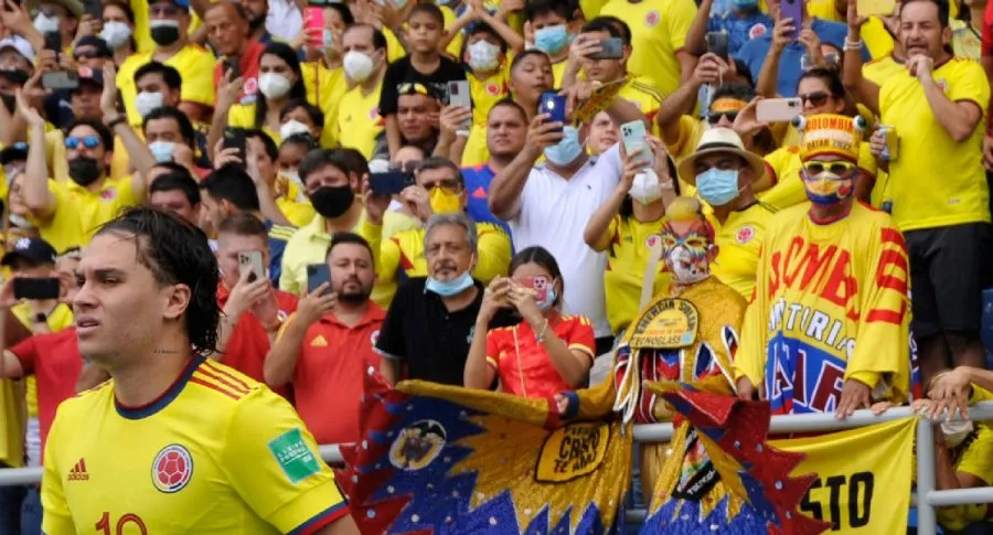 Juan Fernando Quintero, jugador de la Selección Colombia, en el partido ante Brasil por las Eliminatorias al Mundial Catar 2022 que se disputó en el Estadio Metropolitano de Barranquilla