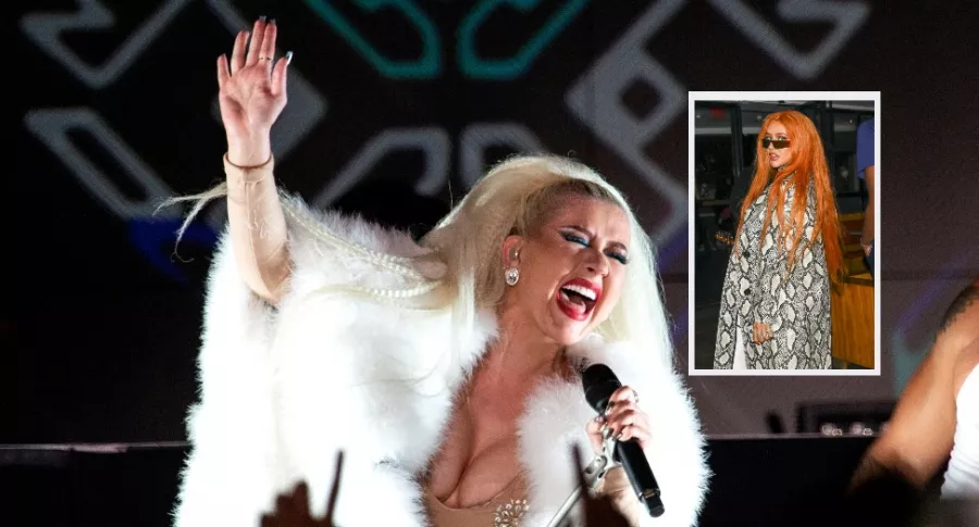 Christina Aguilera en el  LadyLand Festival, en Brooklyn Mirage, en septiembre de 2021, un mes antes de cambiar de 'look'.