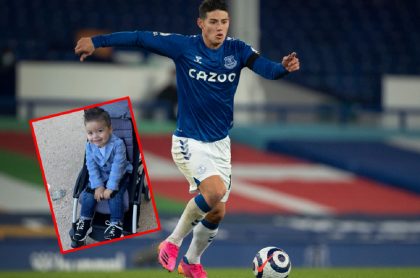 Los curiosos internautas encontraron que los zapatos que usó el hijo del jugador colombiano tienen un precio de más de 400 dólares.