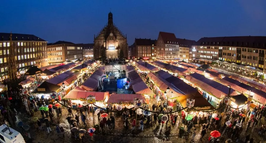 Mercado navideño en Berlín, Alemania.