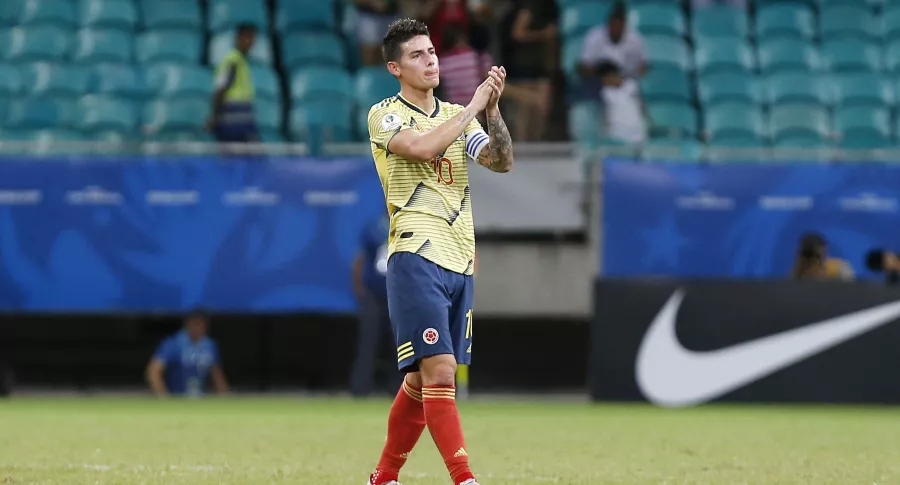 Expulsión de James Rodríguez en la Liga de Catar beneficiaria a la Selección Colombia.