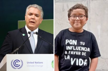 Niño ambientalista pide a Iván Duque que cumpla lo que dijo en cumbre COP26