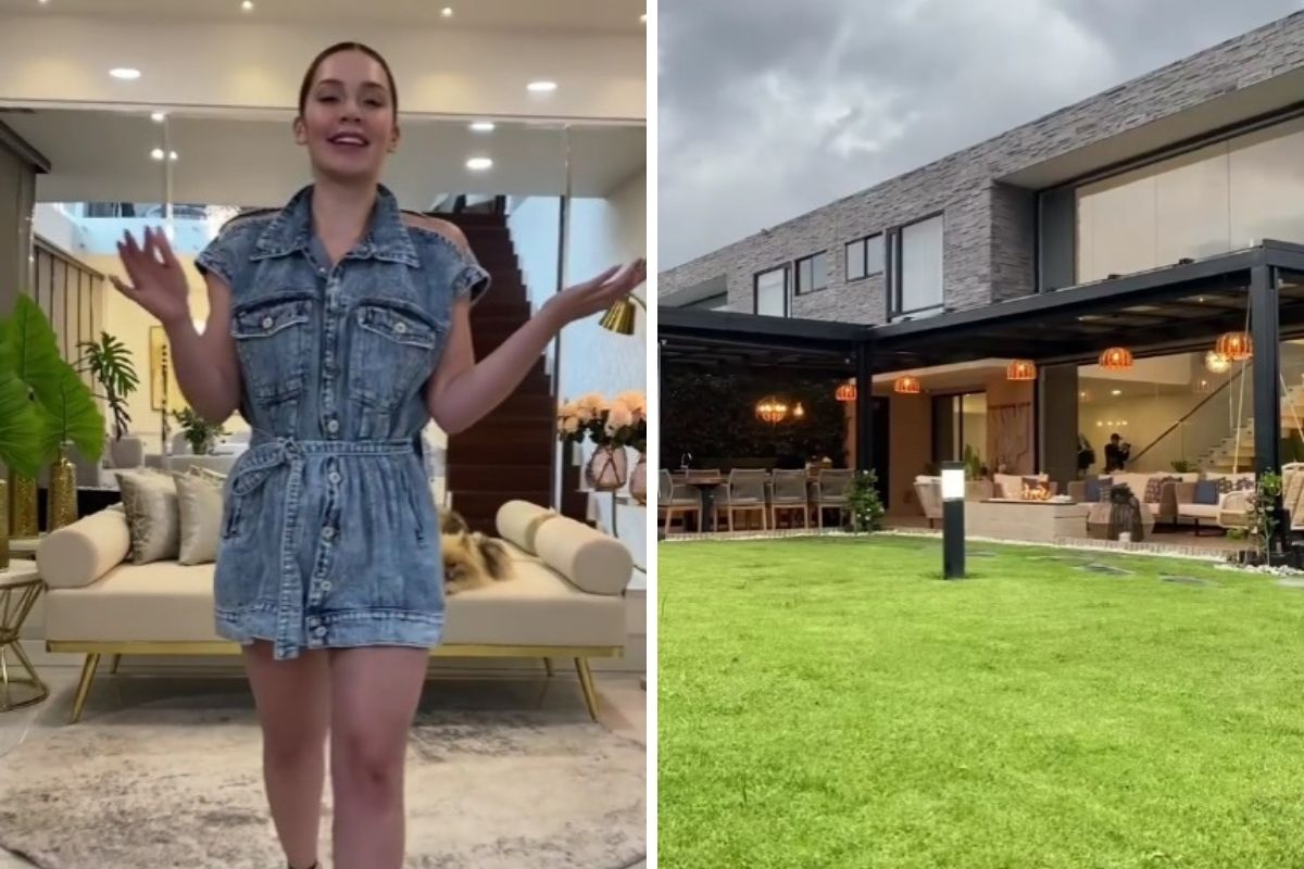 Lina Tejeiro mostró la lujosa y enorme casa donde vive (video)