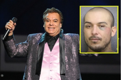 Juan Gabriel, cantante mexicano, y su hijo Joan Gabriel Aguilera Salas.