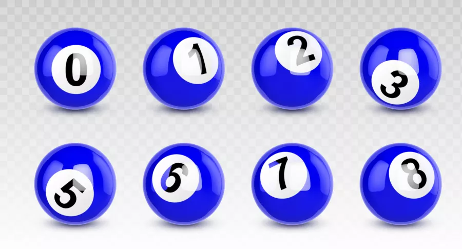 Bolas de números ilustran nota sobre resultados de las loterías de Medellín, Santander y Risaralda