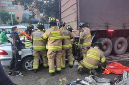 Accidente en el norte de Bogotá