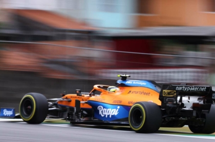 Foto carro de McLaren con patrocinio de Rappi en Fórmula 1, en nota de patrocinio de Rappi en Fórmula 1.