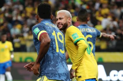 Tenso cruce entre Miguel Borja y Neymar en partido Brasil vs. Colombia