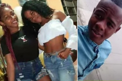 Neinlis Jhoana Marimón Gómez y Aris Julesdis Caraballo Gómez, primas asesinadas, y su presunto feminicida Luis David Maldonado.