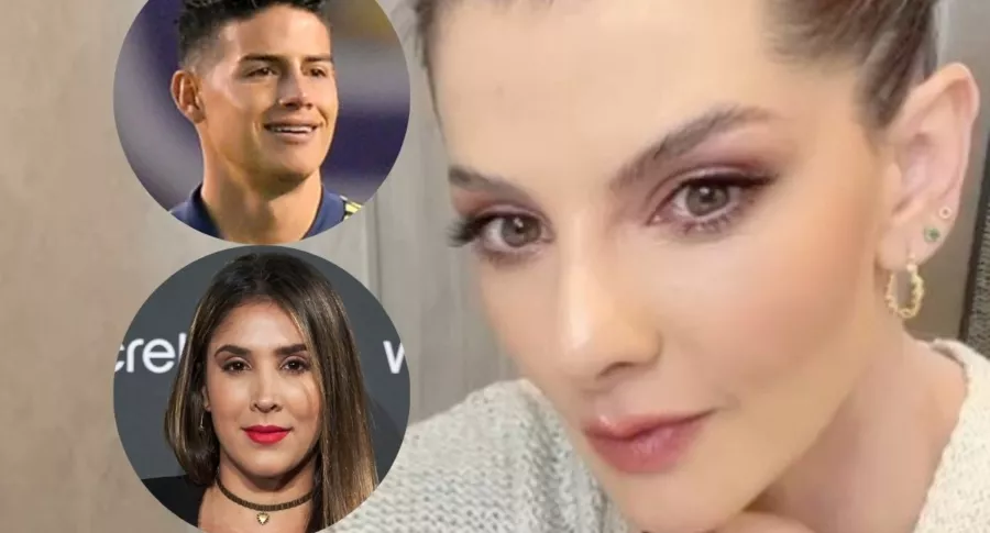 Fotos de James Rodríguez, Daniela Ospina y Carolina Cruz, en nota de qué foto mostró la presentadora de hijo de ellos dos.