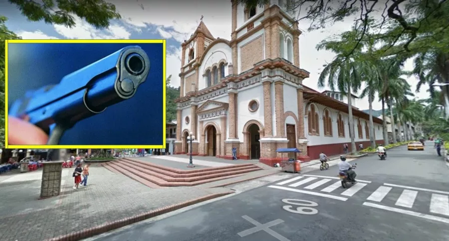 Municipio de Ciudad Bolívar, en Antioquia / ilustración de arma de fuego.