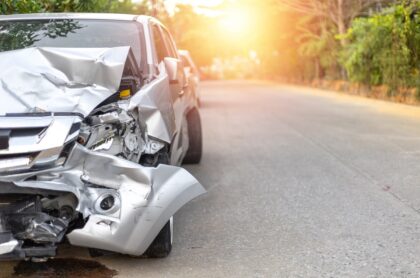 Imagen que ilustra el accidente de carro.