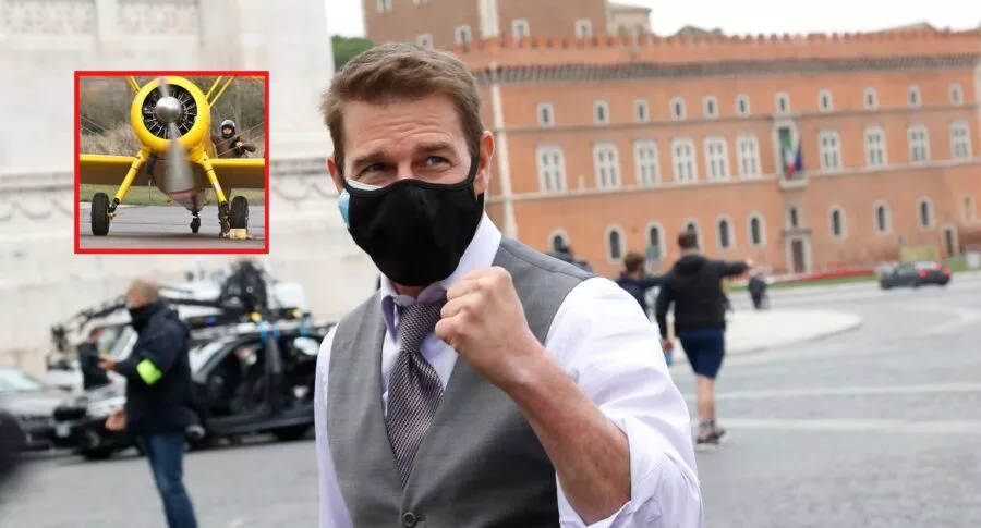 Tom Cruise en el rodaje de 'Misión imposible 7', en Roma.