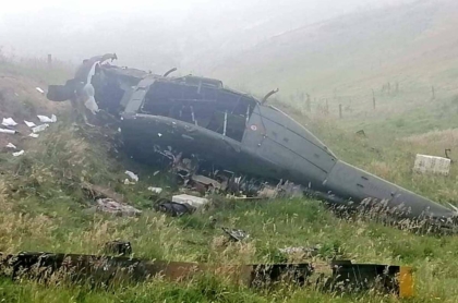 Imagen del accidente de helicóptero en Subachoque, en nota de qué pasó en accidente de helicóptero en Subachoque.