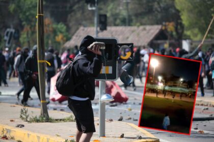 El hombre, señalado de violar a una menor de edad, tuvo que ser capturado y rescatado por una tanqueta de la Policía.
