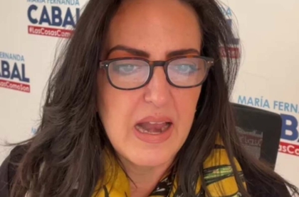 Foto de María Fernanda Cabal, en nota de que hizo en grupo de WhatsApp del uribismo.