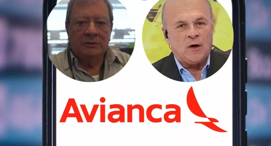 Imágenes de Mario Hernández, Carlos Antonio Vélez e ilustración de Avianca, en nota de quejas de famosos sobre la aerolínea.