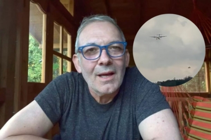 Fotos de César Escola y fragmento de su video, en nota de qué dijo de algo raro que grabó en El Dorado.