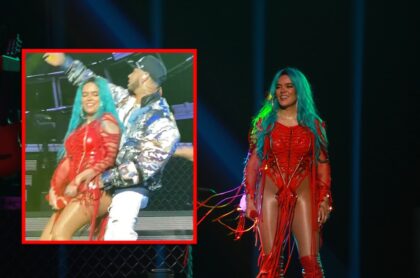 Video y cómo fue la reacción de Karol G cuando Anuel llegó de sorpresa a su concierto en Puerto Rico.