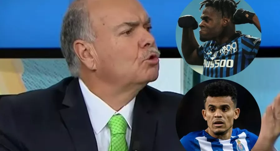 Fotos de Iván Mejía, Duván Zapata y Luis Díaz, en nota de qué dijo el periodista retirado de los jugadores.