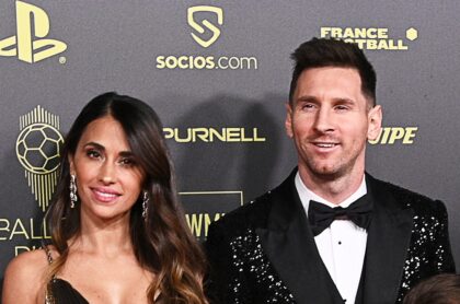 Lionel Messi en la gala del Balón de Oro 2021.