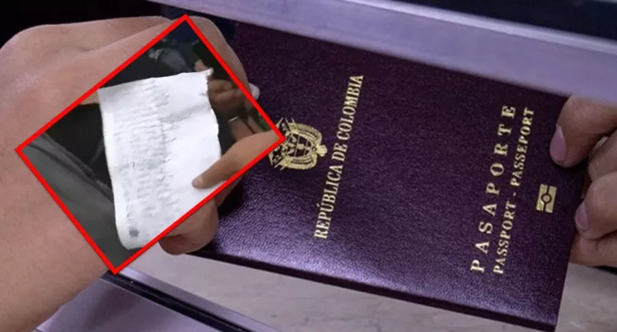 Cuáles son los cambios para sacar el pasaporte en Colomba y por qué están usando una hoja de cuaderno.