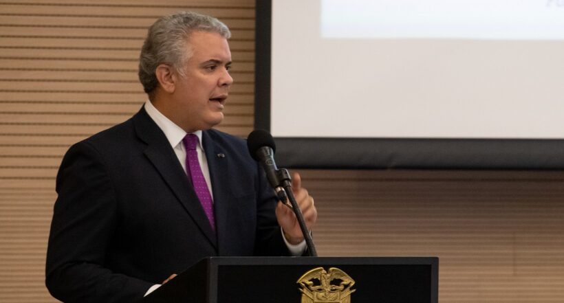 El presidente Iván Duque, quien ajustó la meta de crecimiento económico de Colombia para el 2021.
