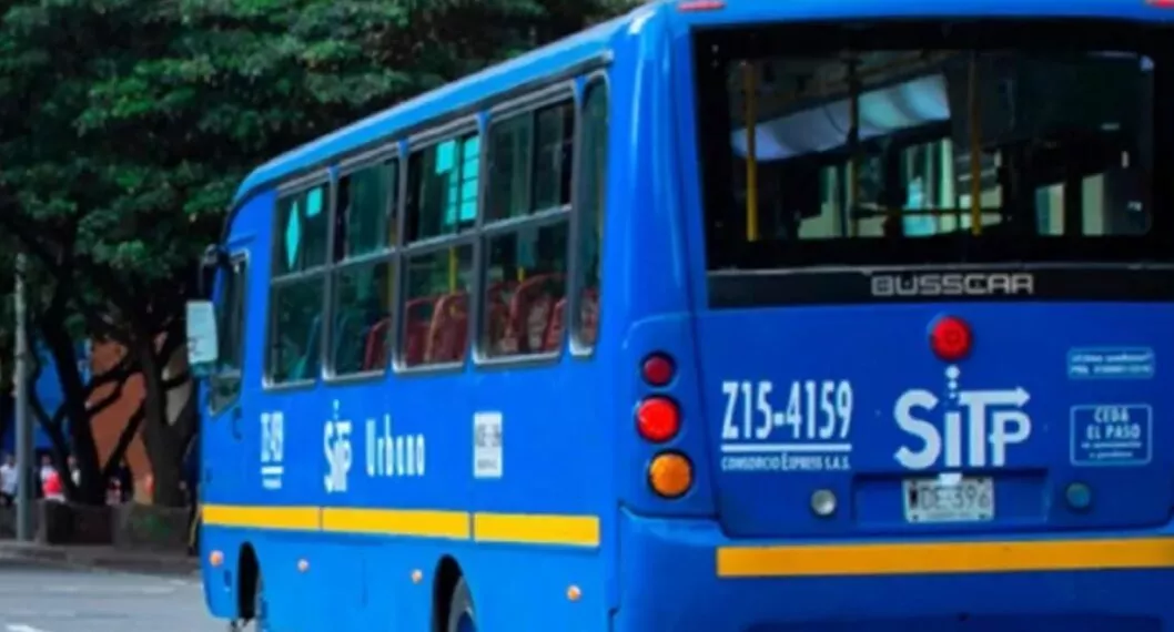 Bus del Sitp, medio de transporte público de Bogotá.