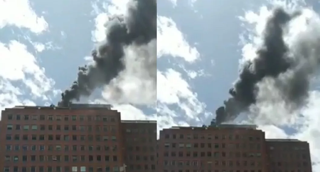 Video incendio hoy en Bogotá edificio en la calle 100