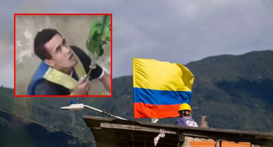 Video: Ladrón en Itagüí se lanza a peligrosa quebrada para evitar ser linchado