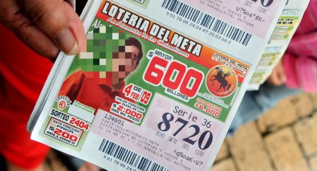 Billete de la Lotería del Meta ilustra nota de los resultados de ese juego y de la Lotería de Manizales y Valle