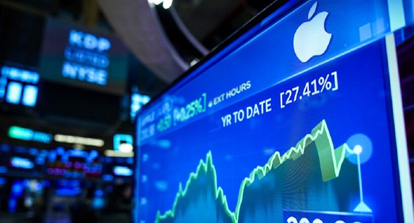 Apple superó por primera vez la cotización de 3 billones de dólares en bolsa.