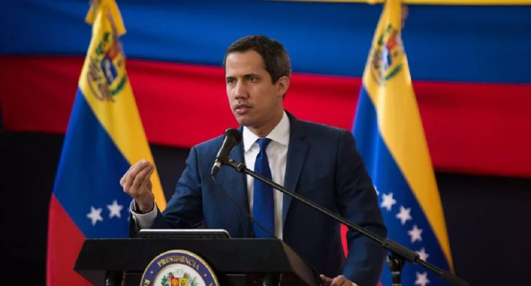 Imagen de Juan Guaidó, que fue reelegido como presidente interino de Venezuela para 2022