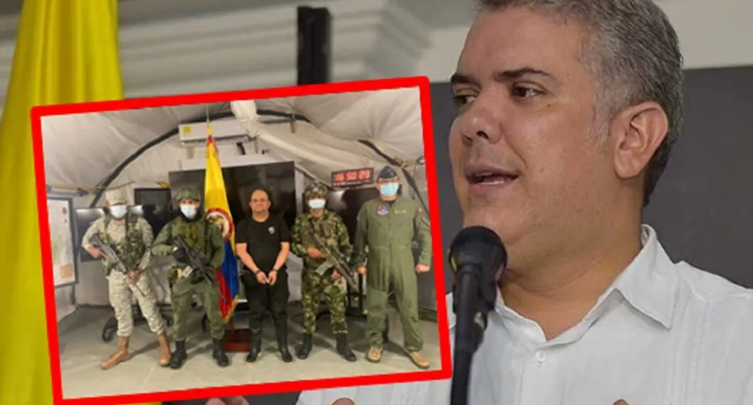 Iván Duque, presidente de Colombia y alias 'Otoniel' 