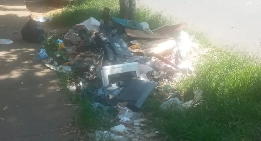 Imagen de basura que ilustra nota; En Bucaramanga ciudadanos dicen que parques están llenos de basura