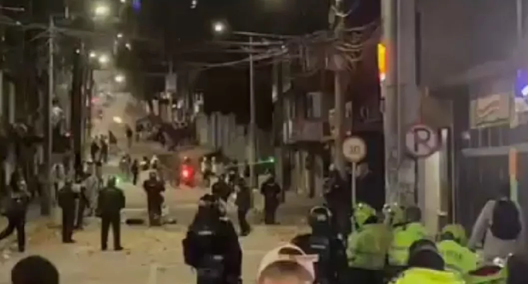 Imagen de bloqueos en el sur de Bogotá