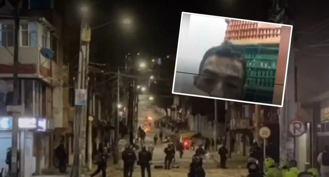 Policía dice que preso participó en transmisión en vivo de protestas en Bogotá