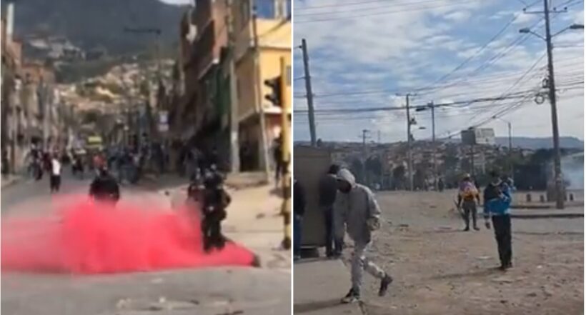 Imágenes de los disturbios en Usme este 6 de enero de 2022. 