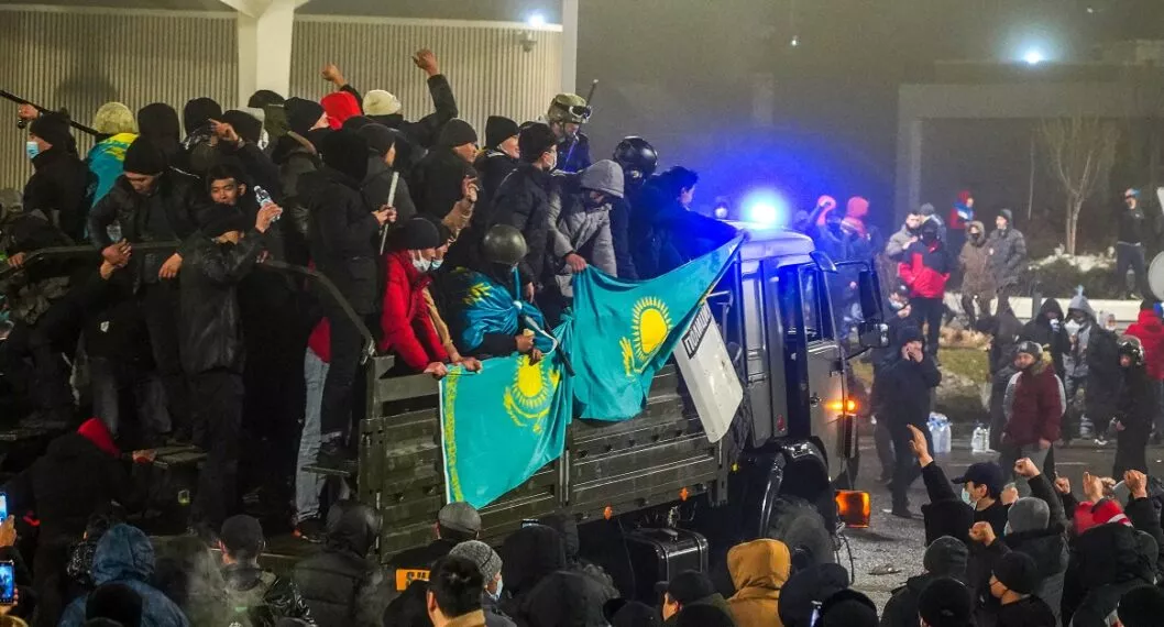 Imagen de protestas en Kazajistán que dejan más de 160 muertos y unos 2.000 heridos