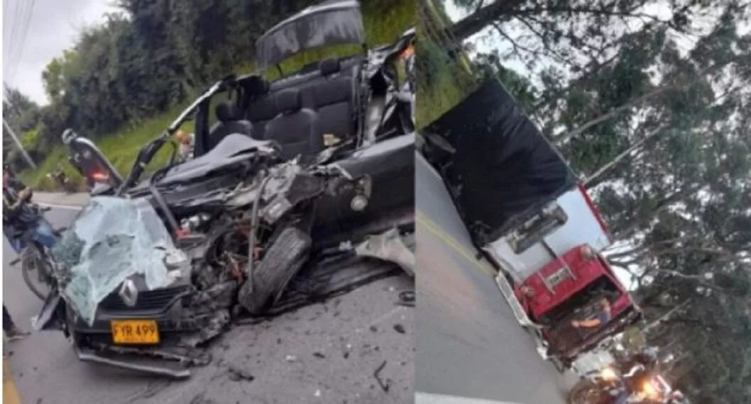 Accidente de tránsito en la vía Bogotá-Facatativá