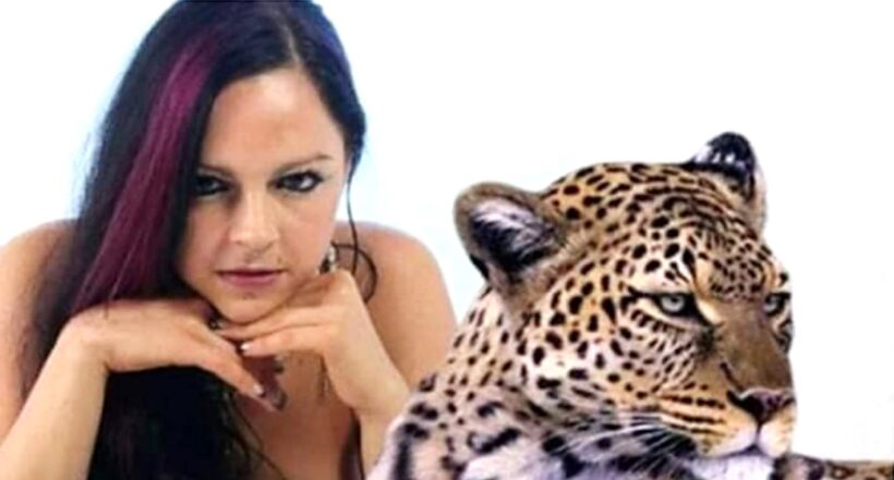 Jessica Leidolph, modelo atacada por leopardo con el que posó ahora vende las fotos.
