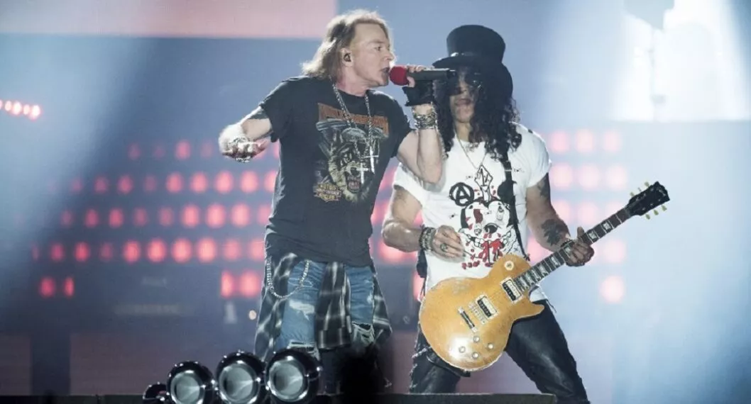 Slash y Axl Rose, miembros de Guns N' Roses 