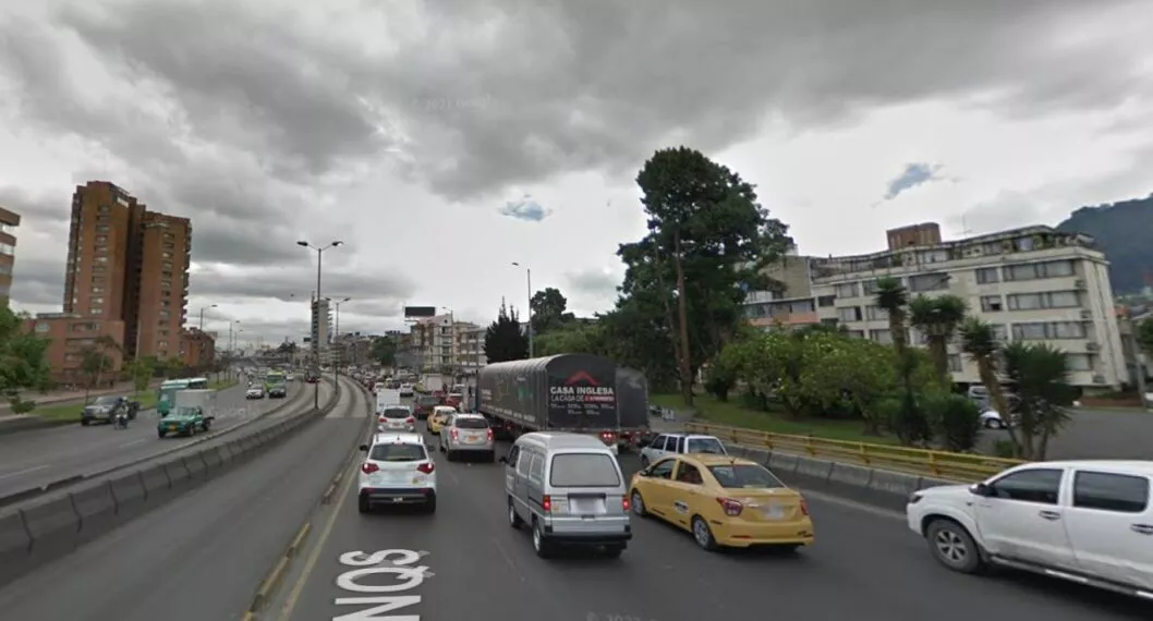 Avenida carrera 30 (NQS) con calle 26, en Bogotá.