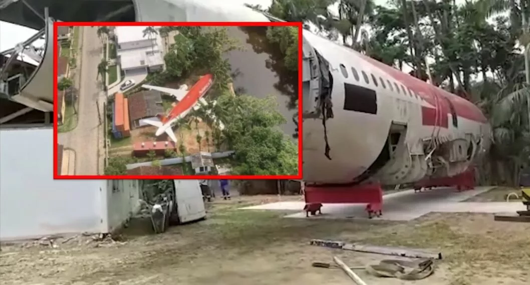 Avión de Avianca terminó en el patio de una casa en Brasil.