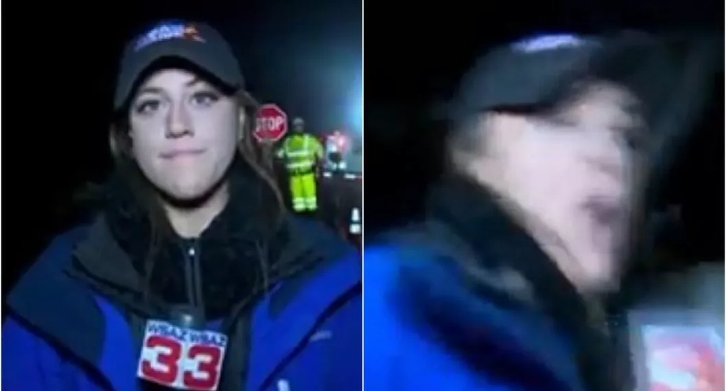 Video: Estrellan a periodista en vivo, pero ella se levanta y sigue informando