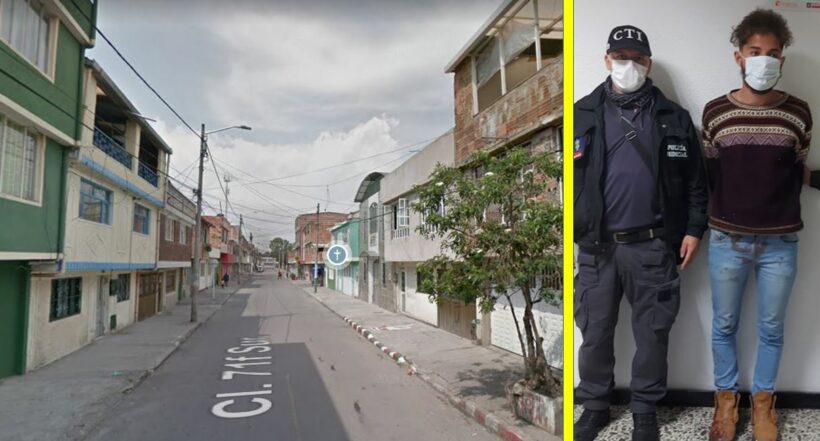 Lugar de los hechs en el barrio Los Naranjos, de Bosa / Brayan Stick Duran acusado de matar a su mamá.