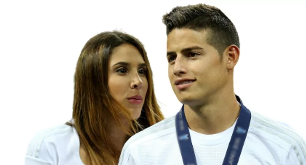 Daniela Ospina con James Rodríguez, futbolista que la modelo omitió en top 3 de cosas sobre ella.