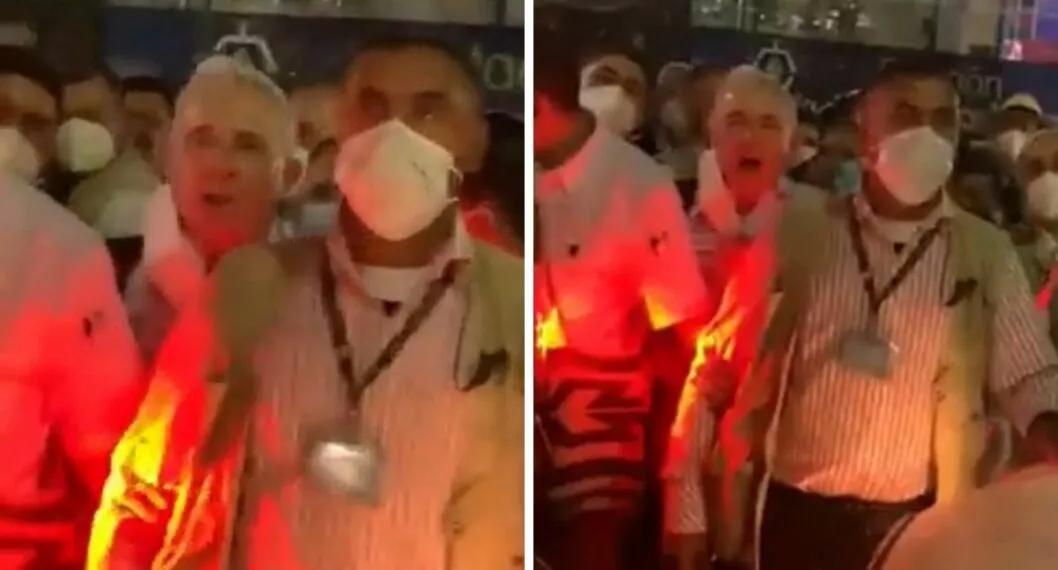 Álvaro Uribe gritó a multitud que lo insultó en Manizales (video)