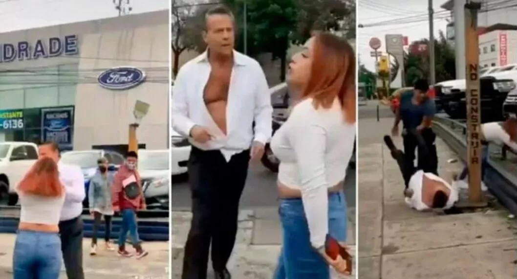 Videos de pelea de Alfredo Adame en vía pública con una mujer y un hombre