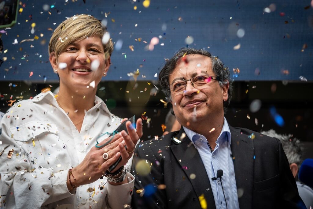 Gustavo Petro y su esposa, Verónica Alcocer García / Getty Images